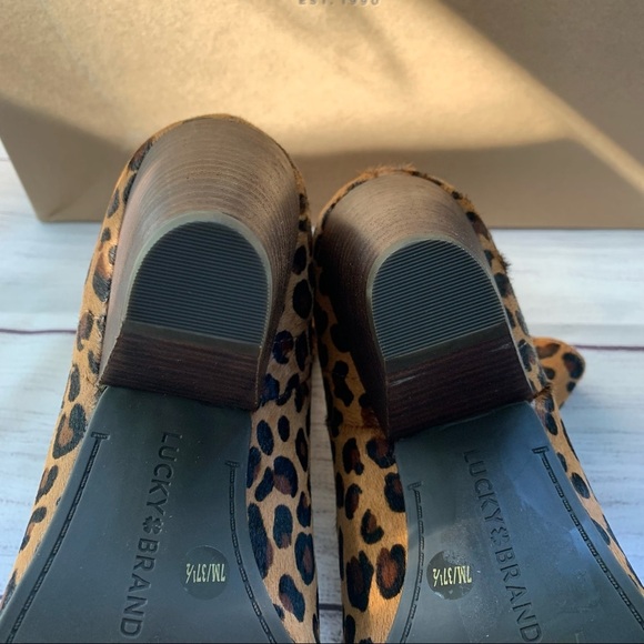Lucky Brand Munise2 Leopard print Heel Ankle Boots women’s size US 7 M - Picture 8 of 9